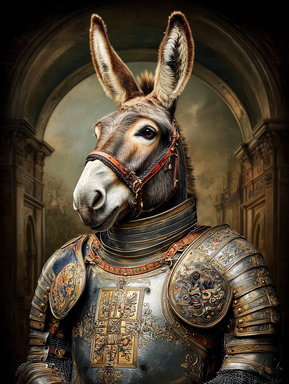 Knight Donkey Digital Download Wall Art