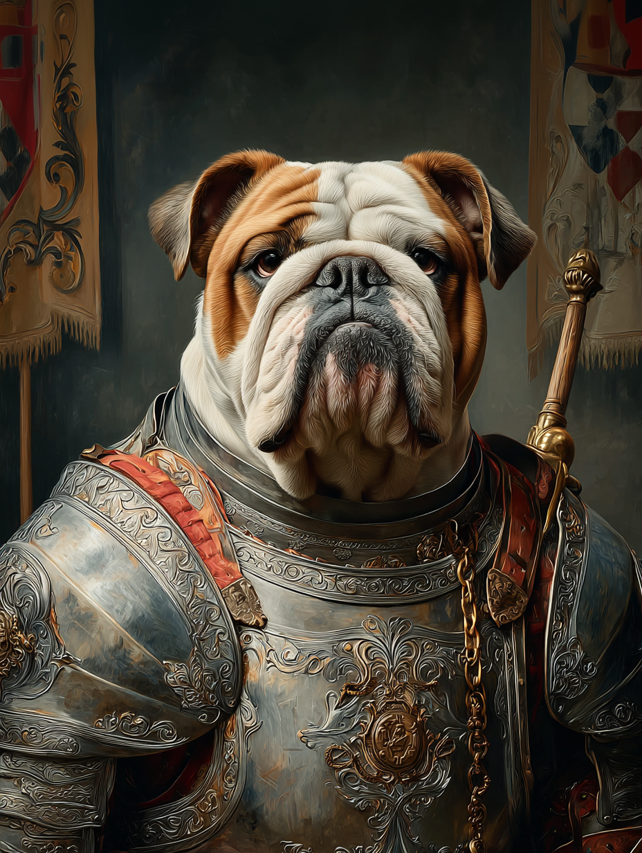 Knight English Bulldog Digital Download Wall Art