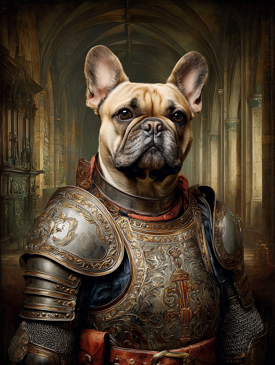 Knight French Bulldog Digital Download Wall Art