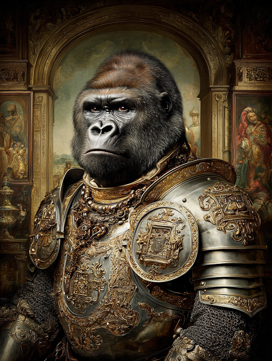 Knight Gorilla Digital Download Wall Art
