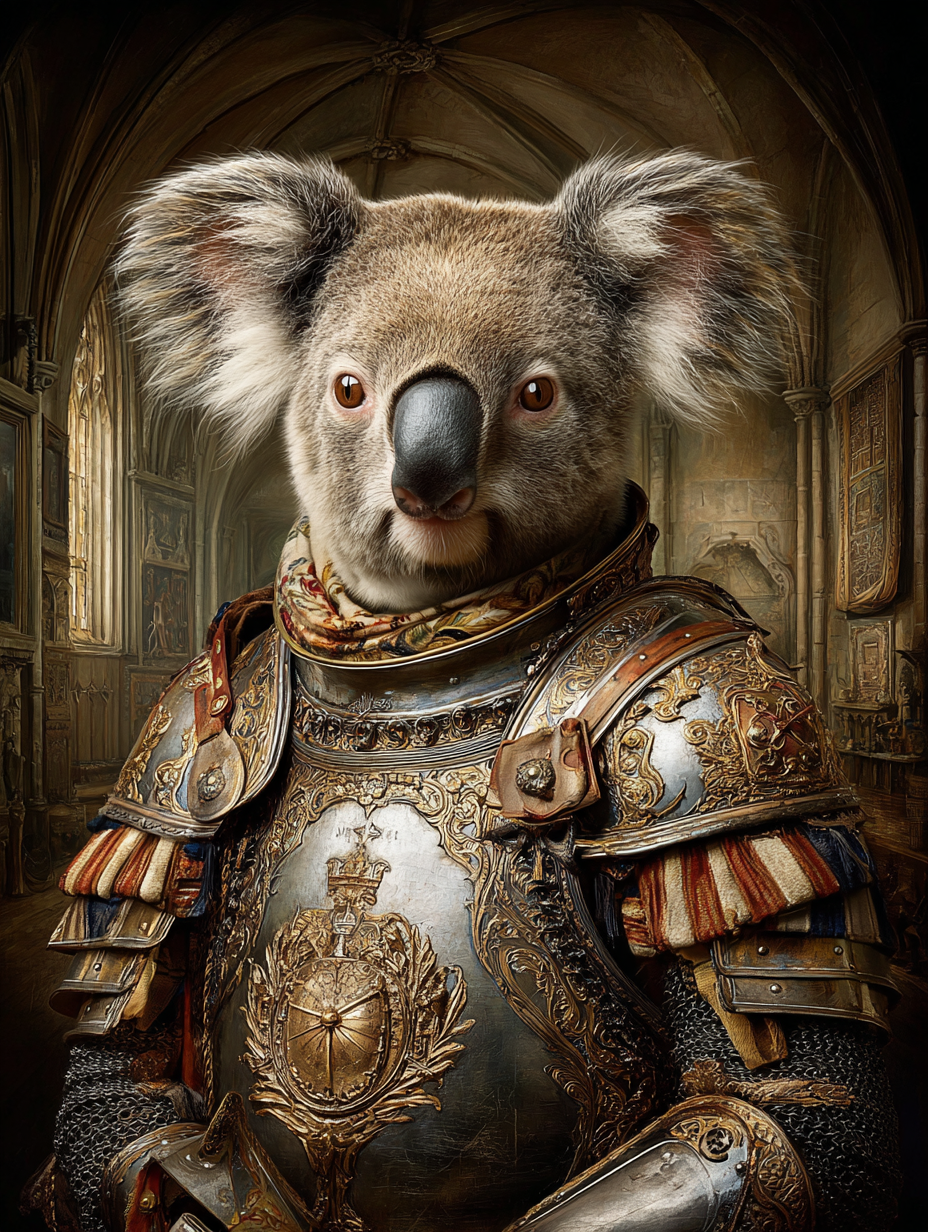 Knight Koala Digital Download Wall Art