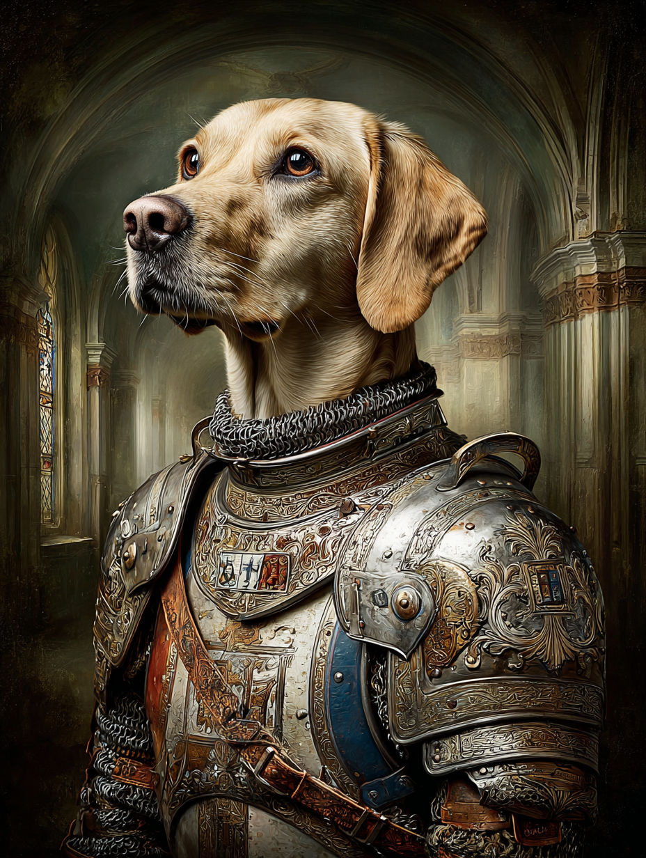 Knight Labrador Retriever Digital Download Wall Art