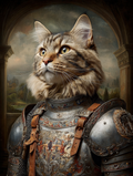 Knight Maine Coon Cat Digital Download Wall Art