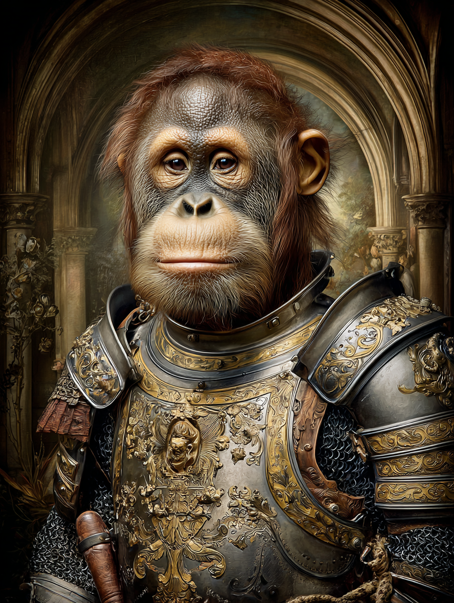 Knight Orangutan Digital Download Wall Art