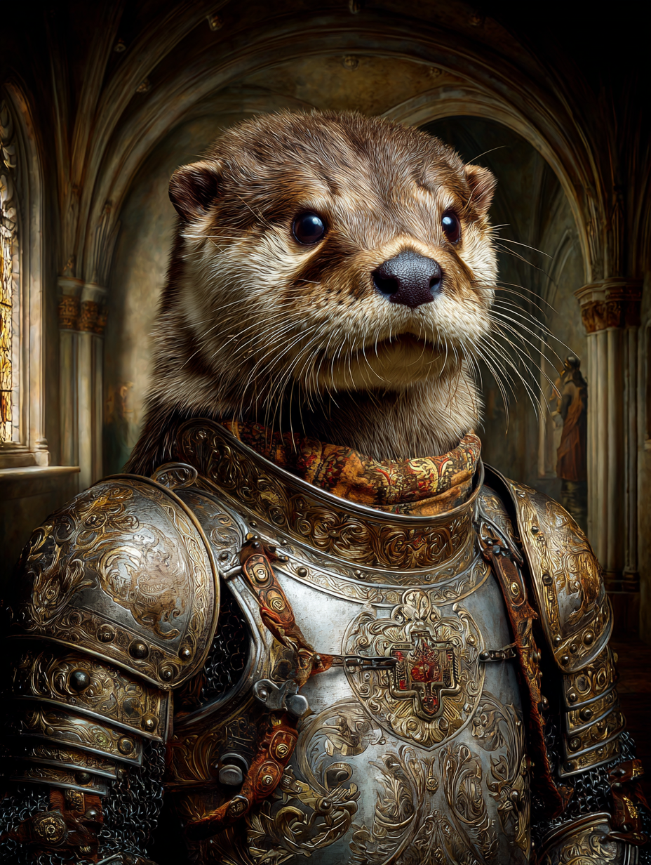 Knight Otter Digital Download Wall Art