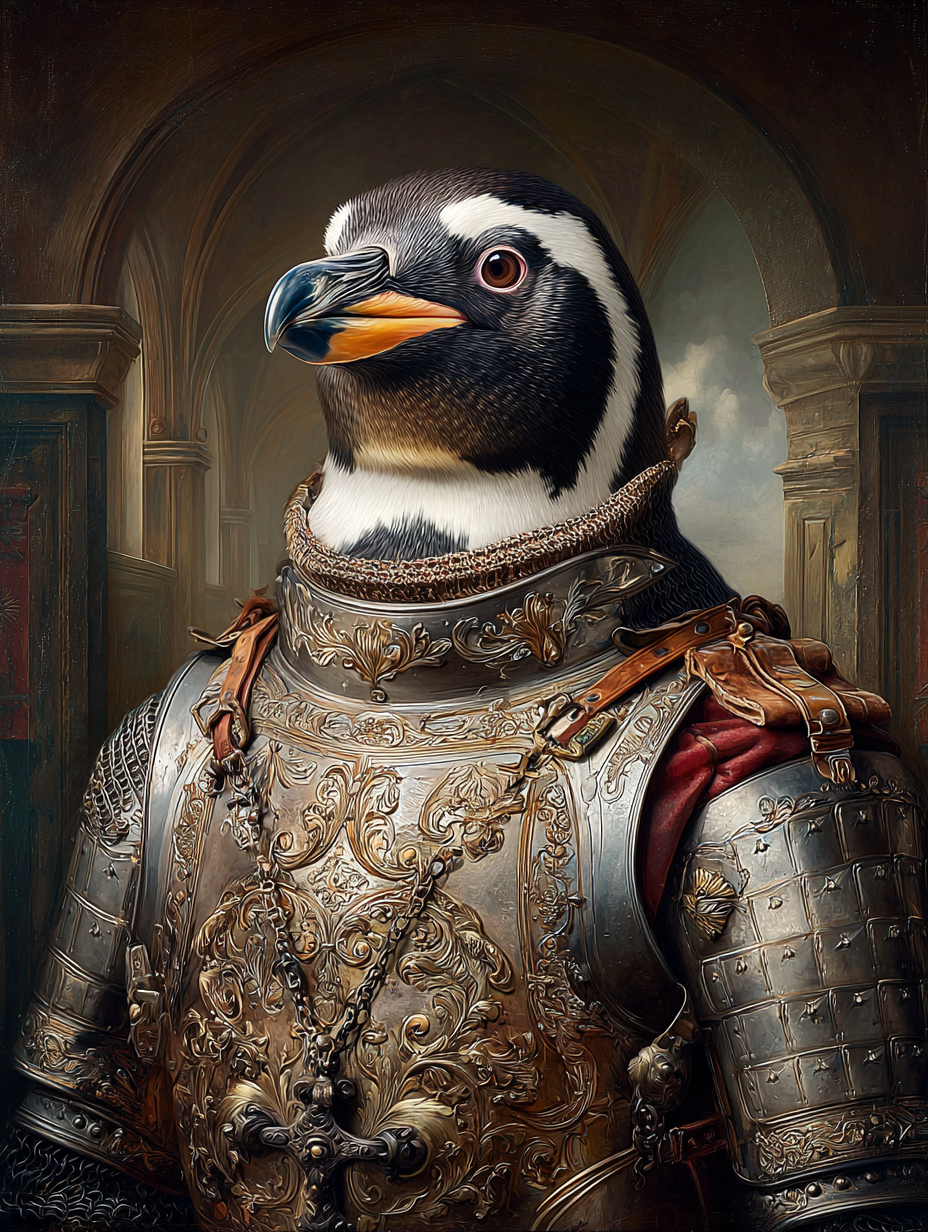 Knight Penguin Digital Download Wall Art