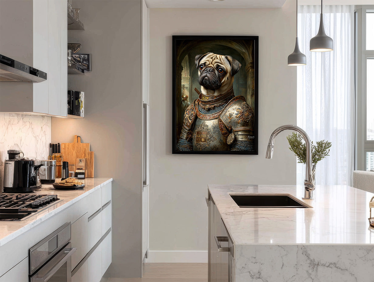 Knight Pug Digital Download Wall Art