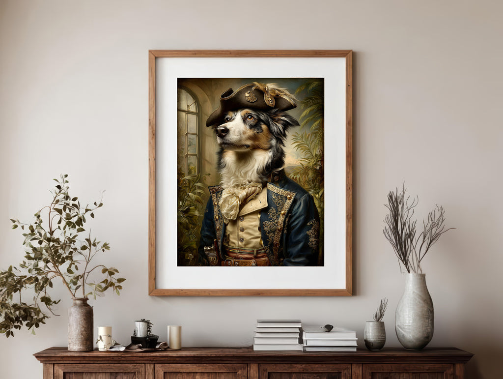 Pirate Australian Shepherd Digital Download Wall Art