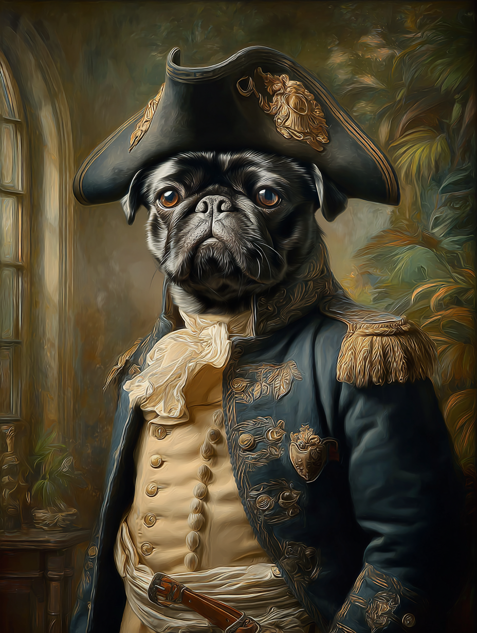 Pirate Black Pug Digital Download Wall Art