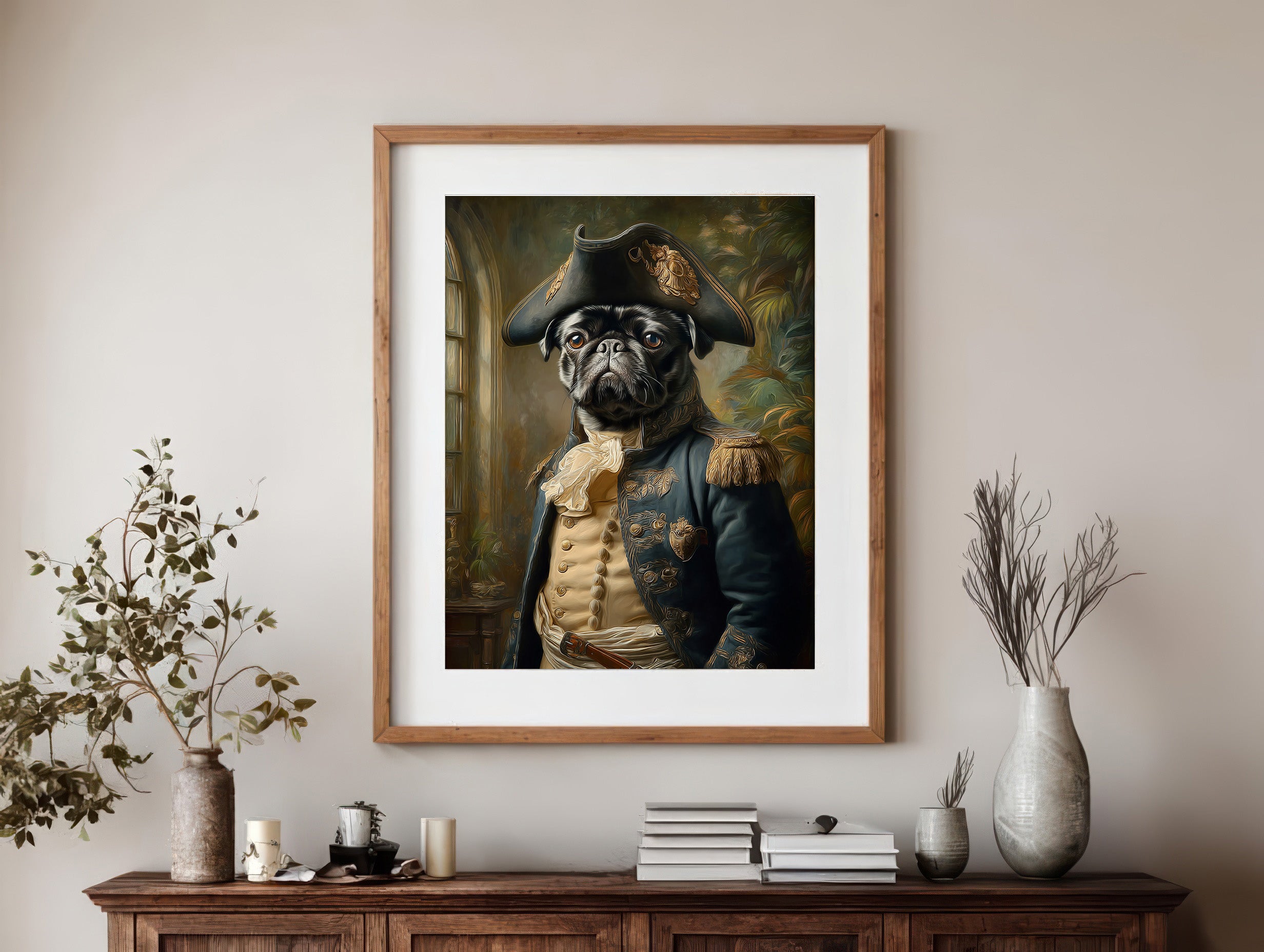 Pirate Black Pug Digital Download Wall Art