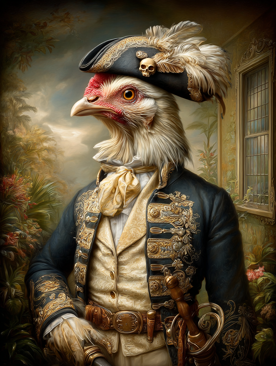 Pirate Chicken Digital Download Wall Art