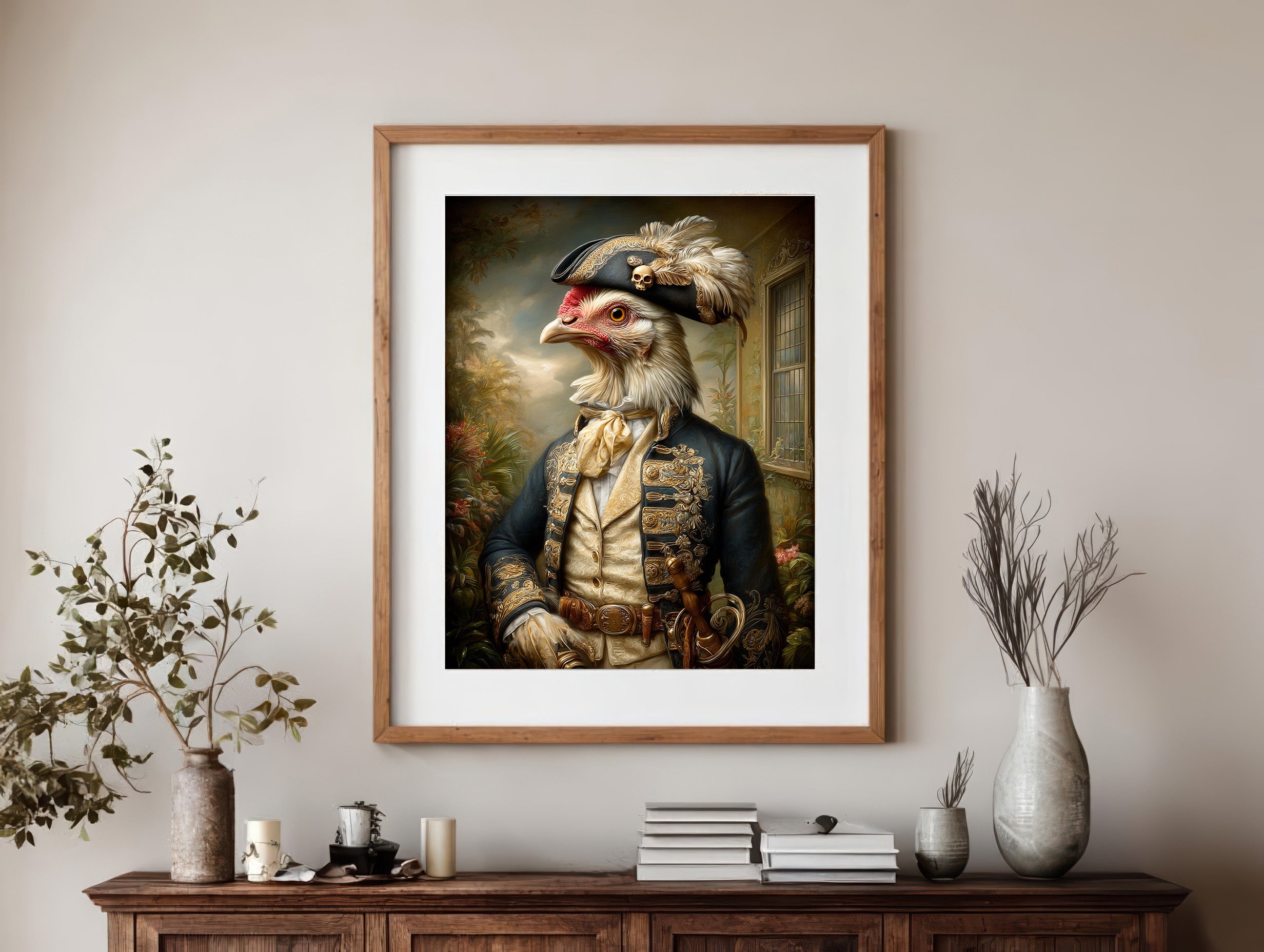 Pirate Chicken Digital Download Wall Art