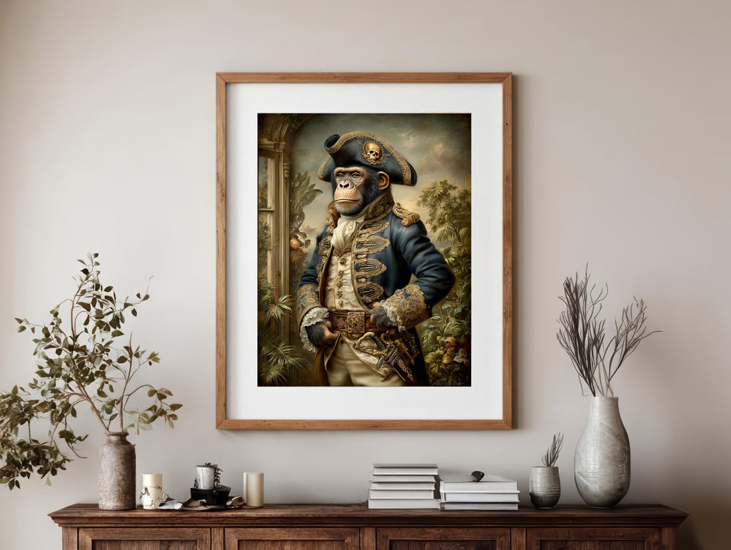 Pirate Chimpanzee Digital Download Wall Art