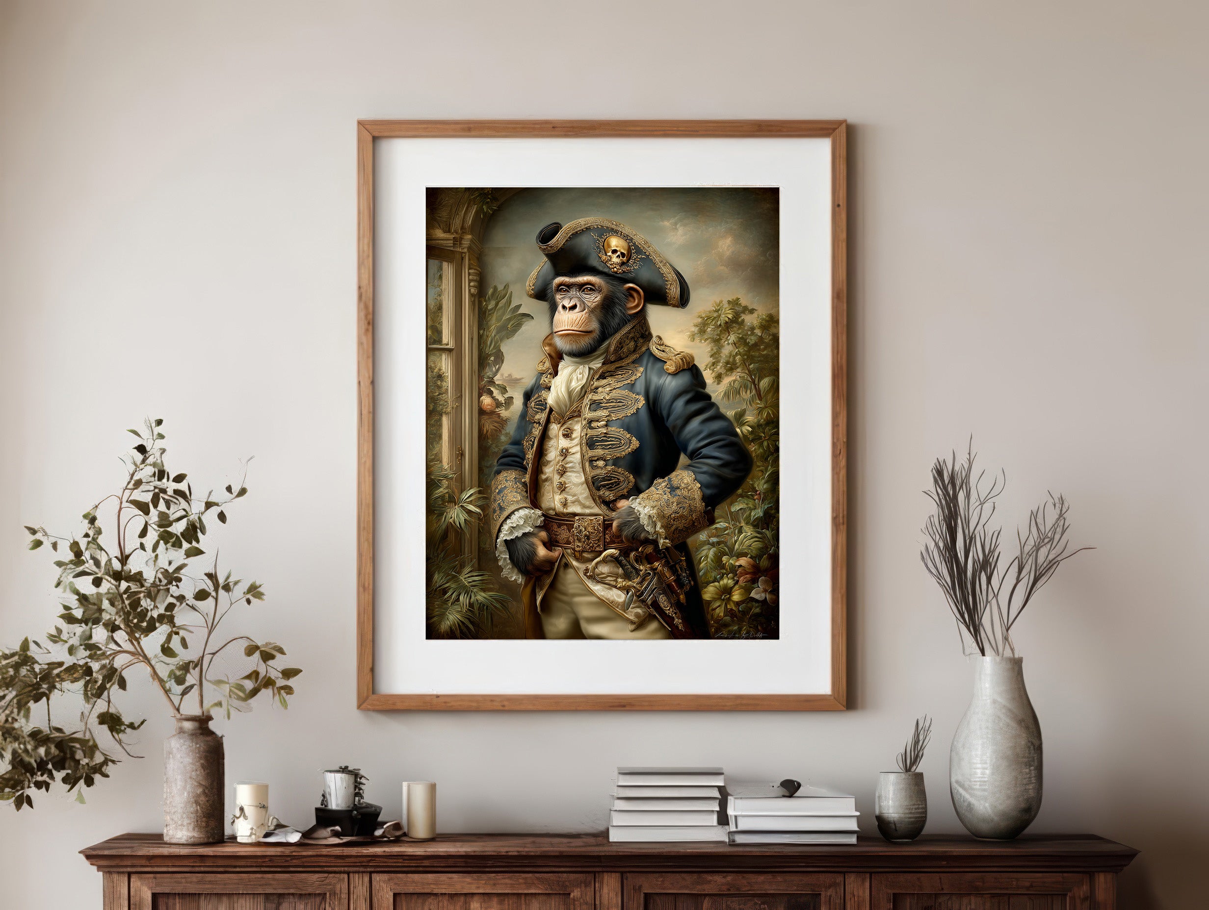 Pirate Chimpanzee Digital Download Wall Art