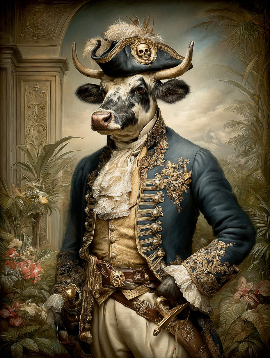 Pirate Cow Digital Download Wall Art