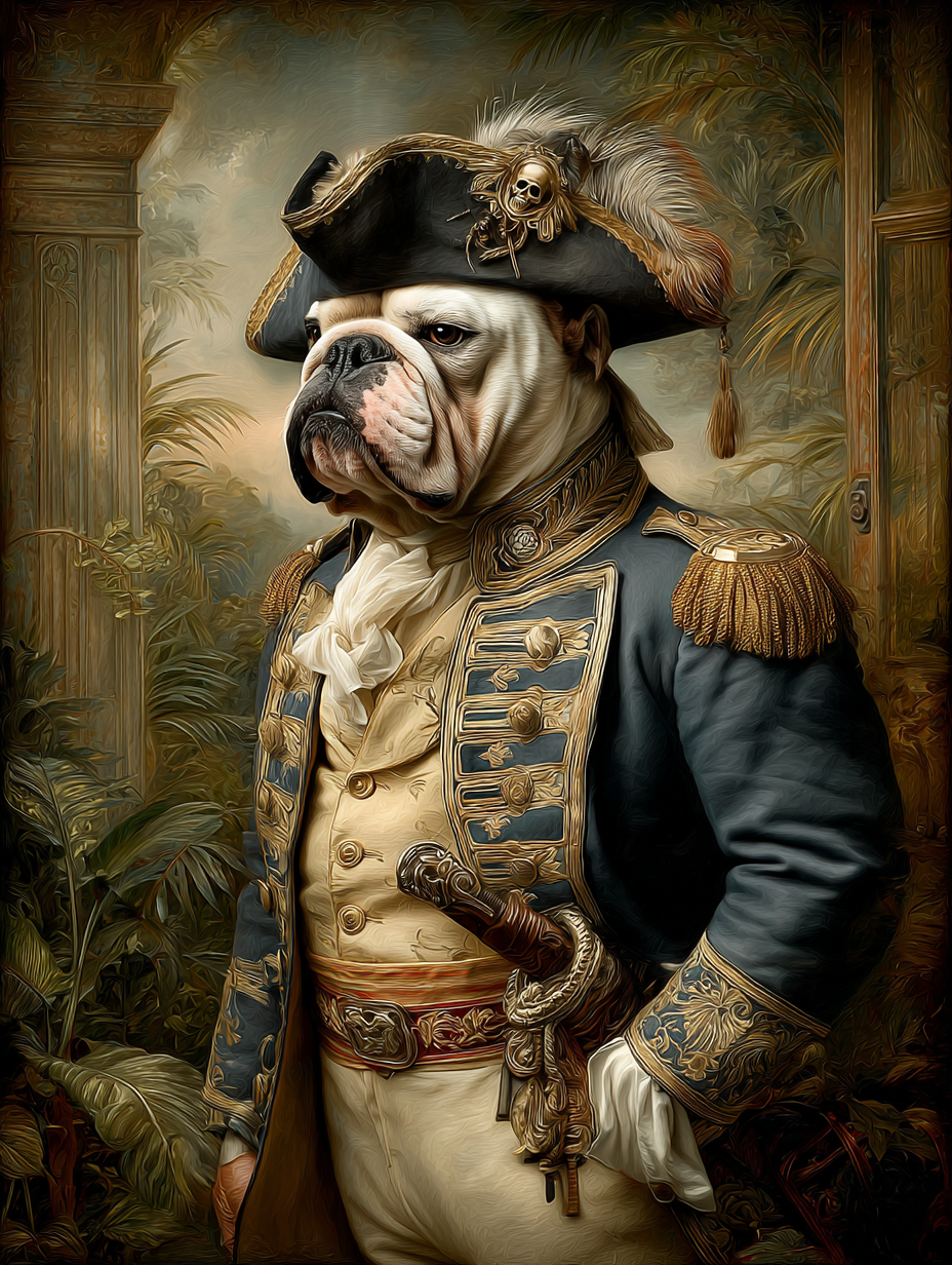 Pirate English Bulldog Digital Download Wall Art