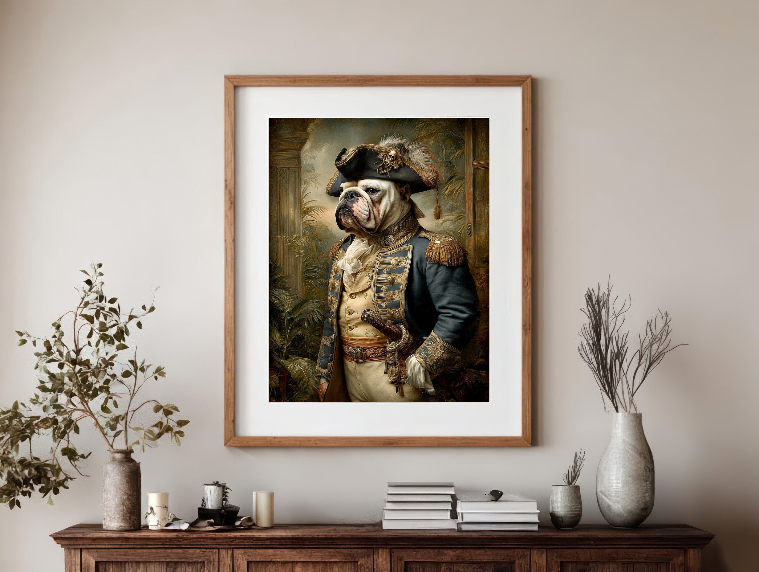 Pirate English Bulldog Digital Download Wall Art