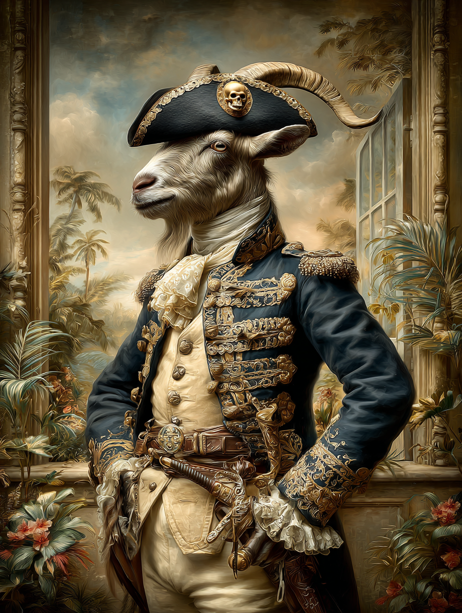 Pirate Goat Digital Download Wall Art