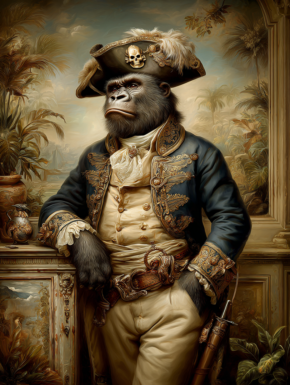 Pirate Gorilla Digital Download Wall Art