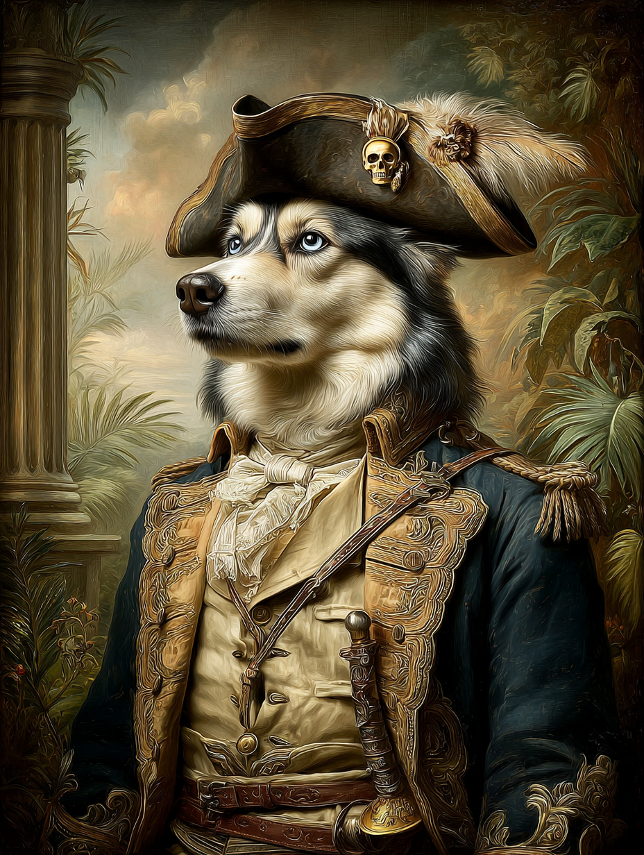 Pirate Husky Digital Download Wall Art