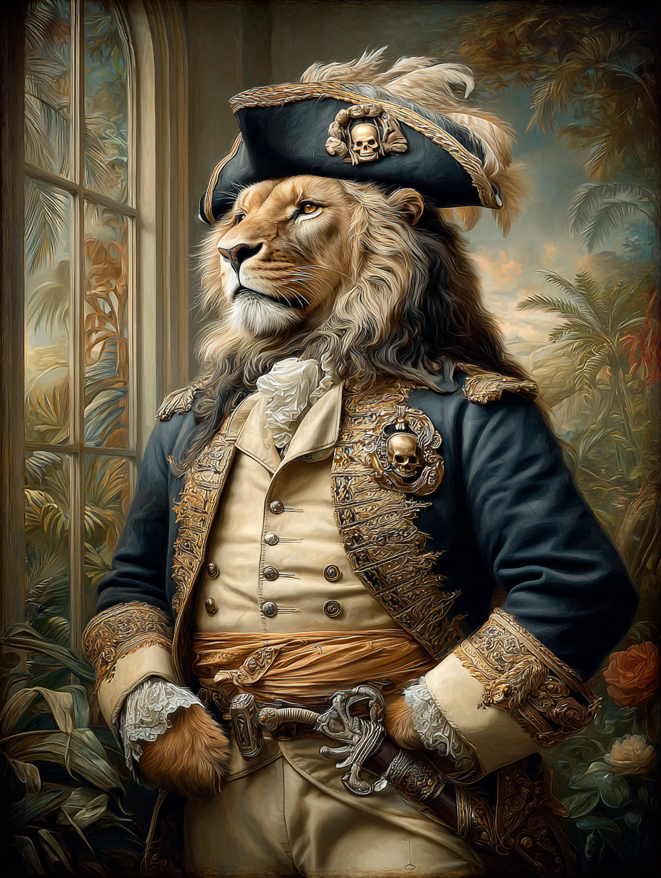 Pirate Lion Digital Download Wall Art