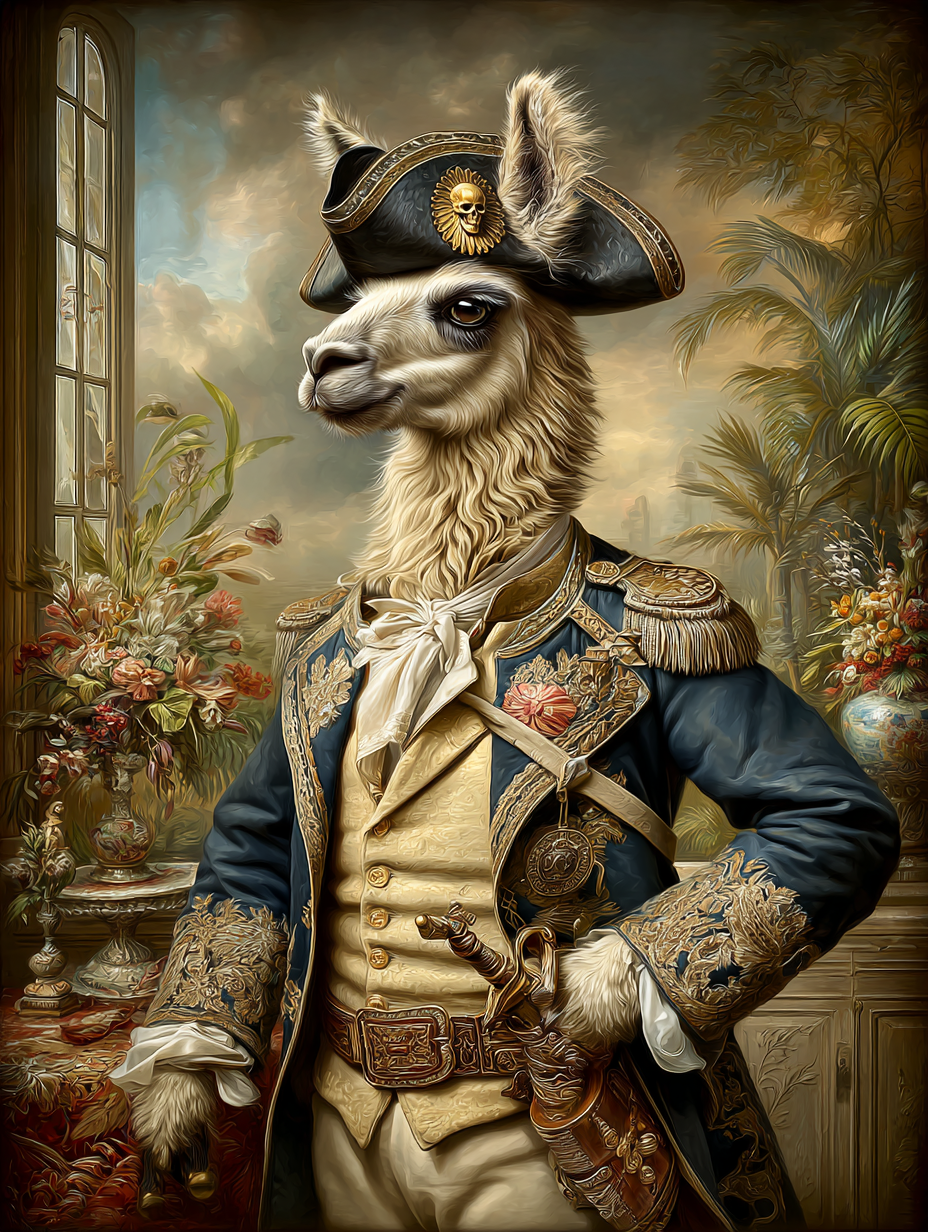 Pirate Llama Digital Download Wall Art