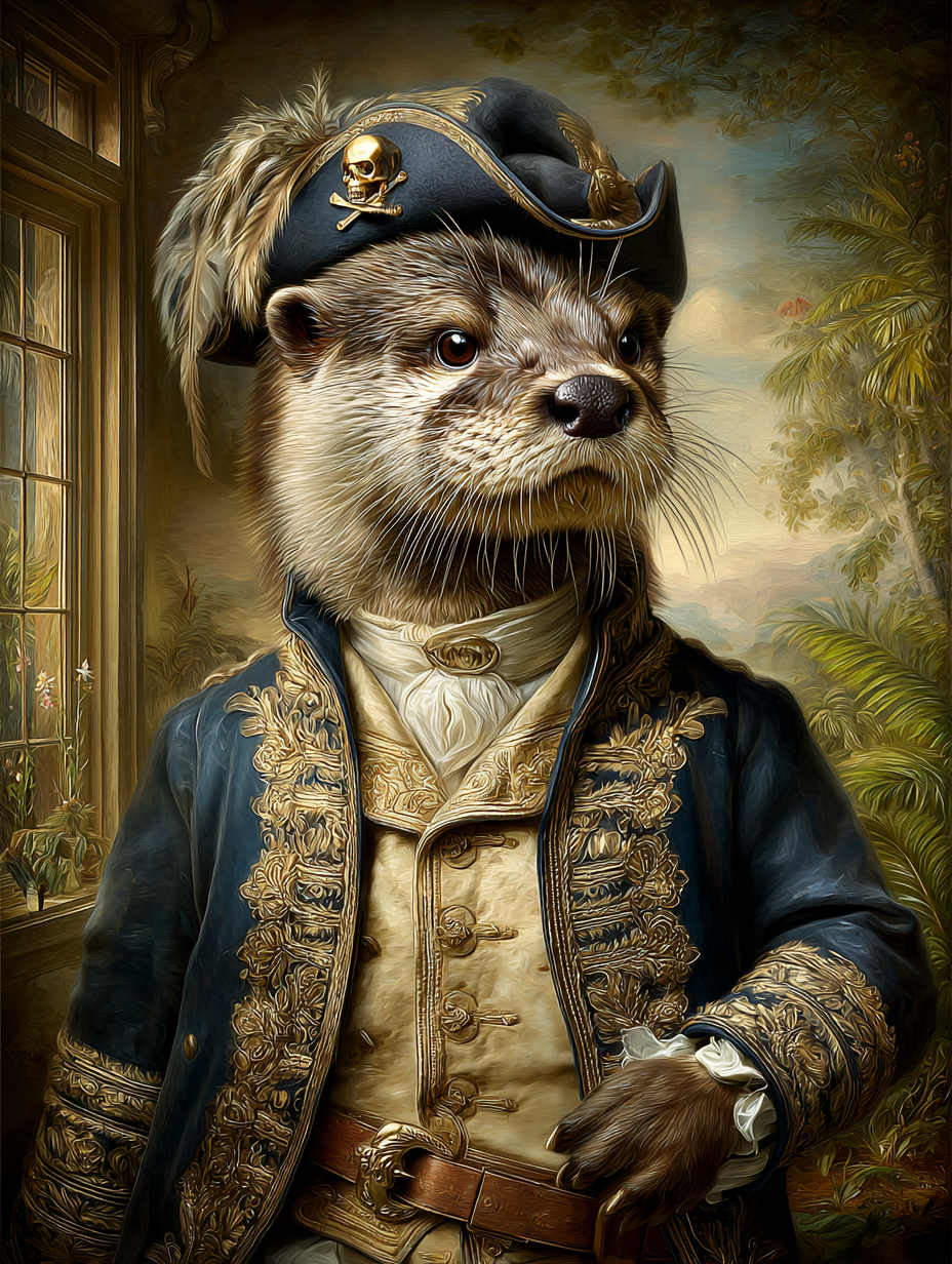 Pirate Otter Digital Download Wall Art