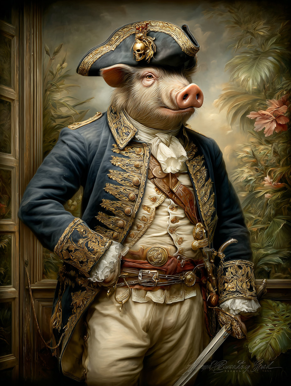 Pirate Pig Digital Download Wall Art