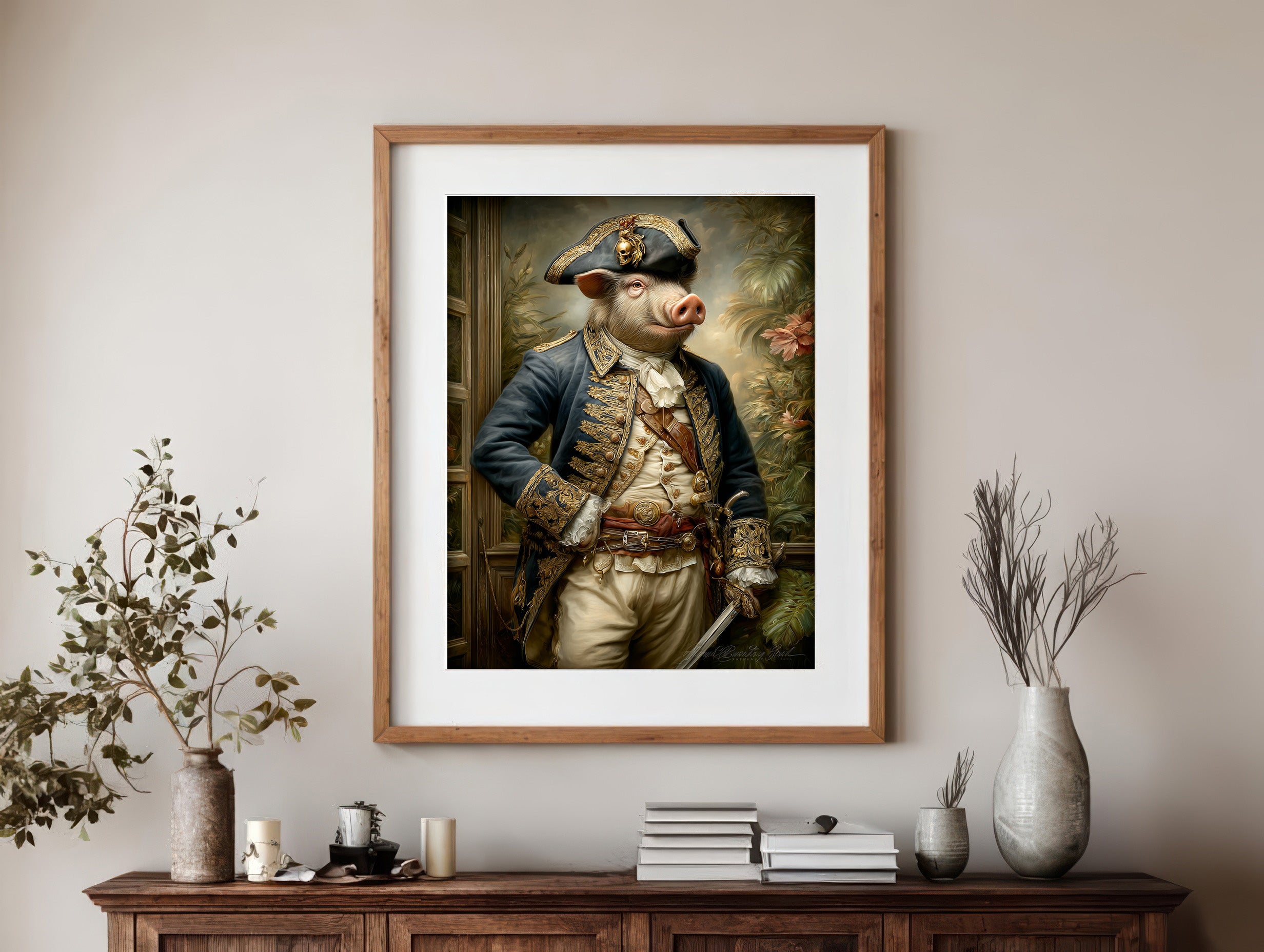 Pirate Pig Digital Download Wall Art