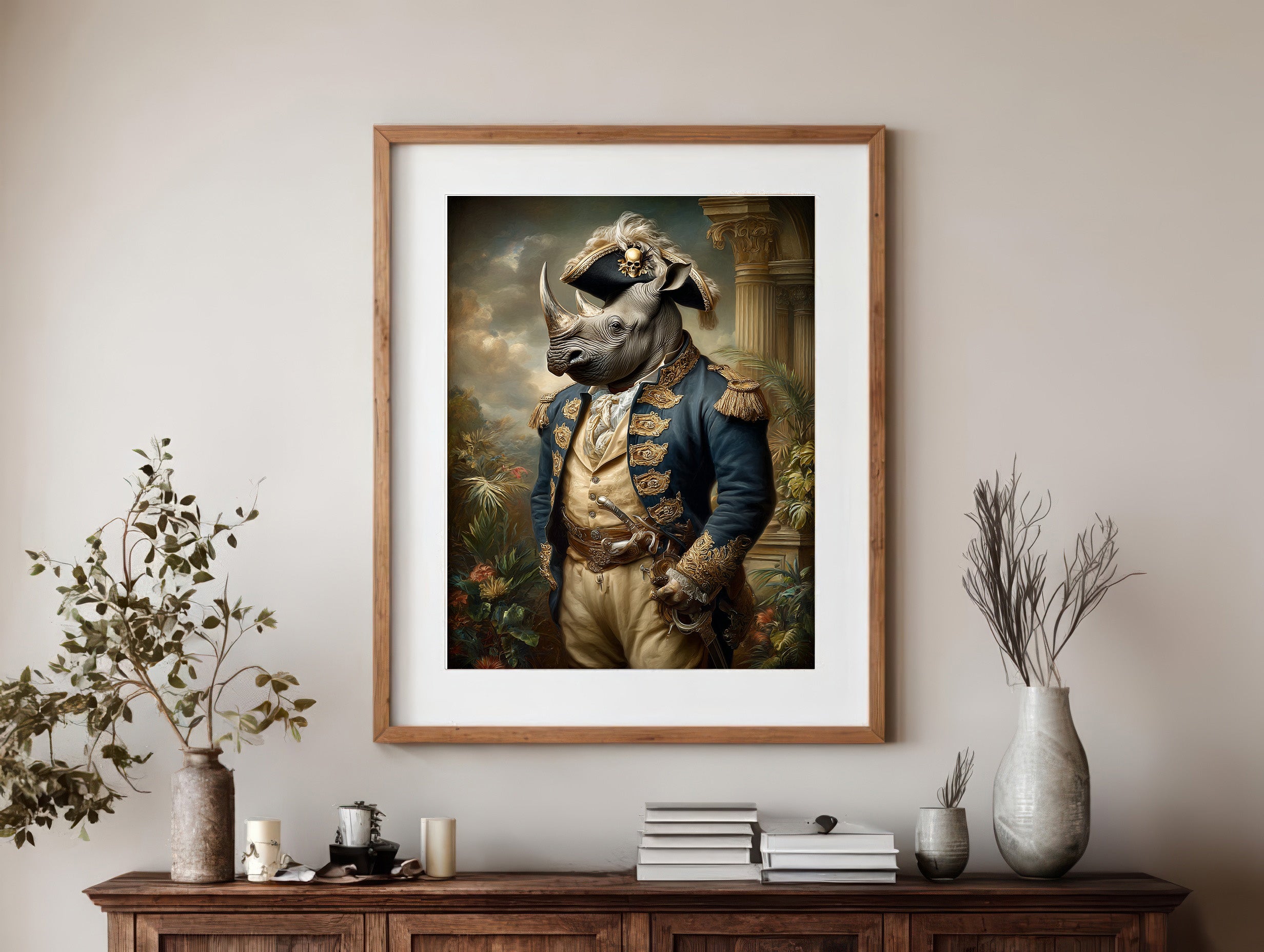 Pirate Rhinoceros Digital Download Wall Art