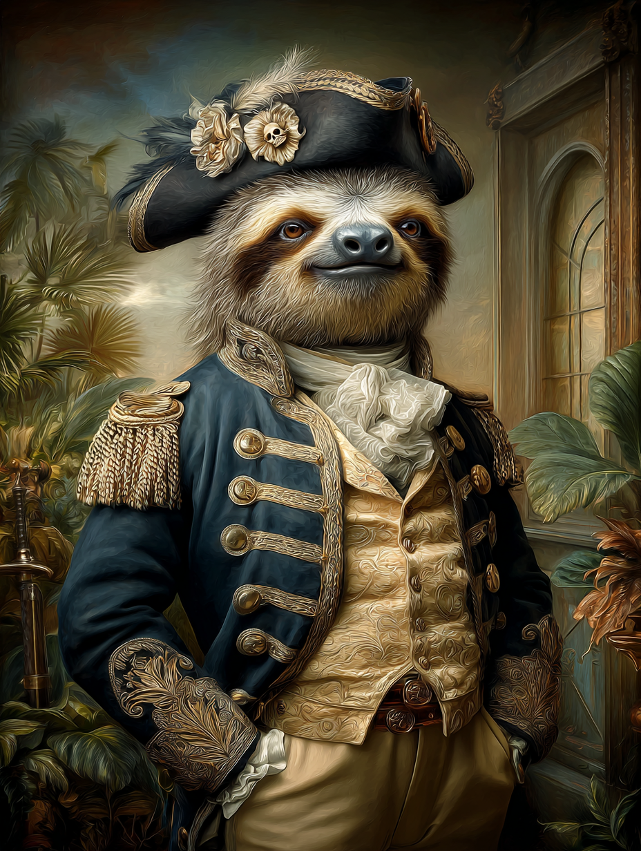 Pirate Sloth Digital Download Wall Art