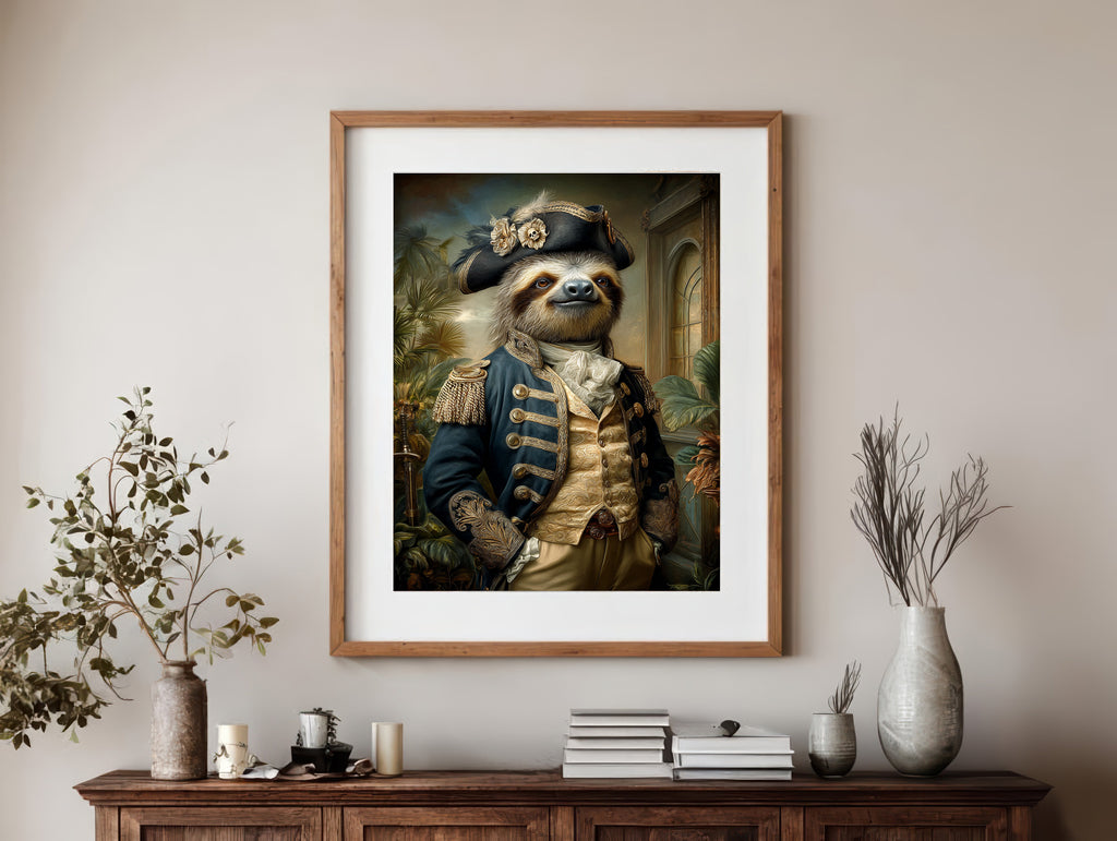 Pirate Sloth Digital Download Wall Art