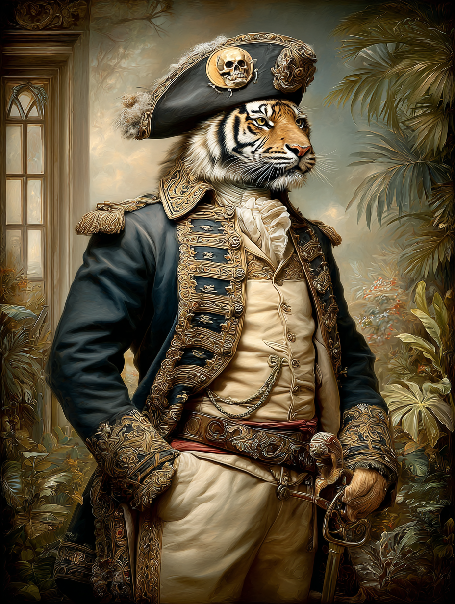 Pirate Tiger Digital Download Wall Art