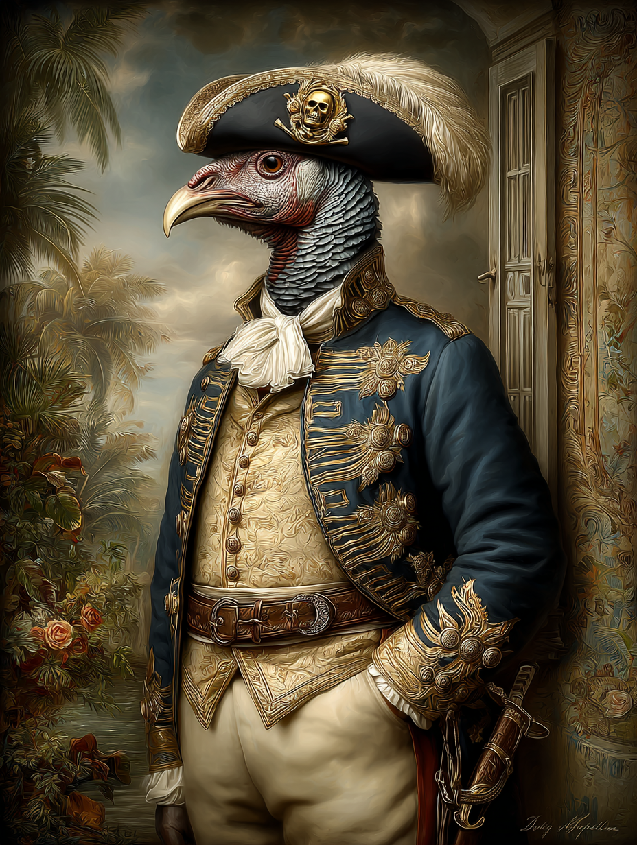 Pirate Turkey Digital Download Wall Art