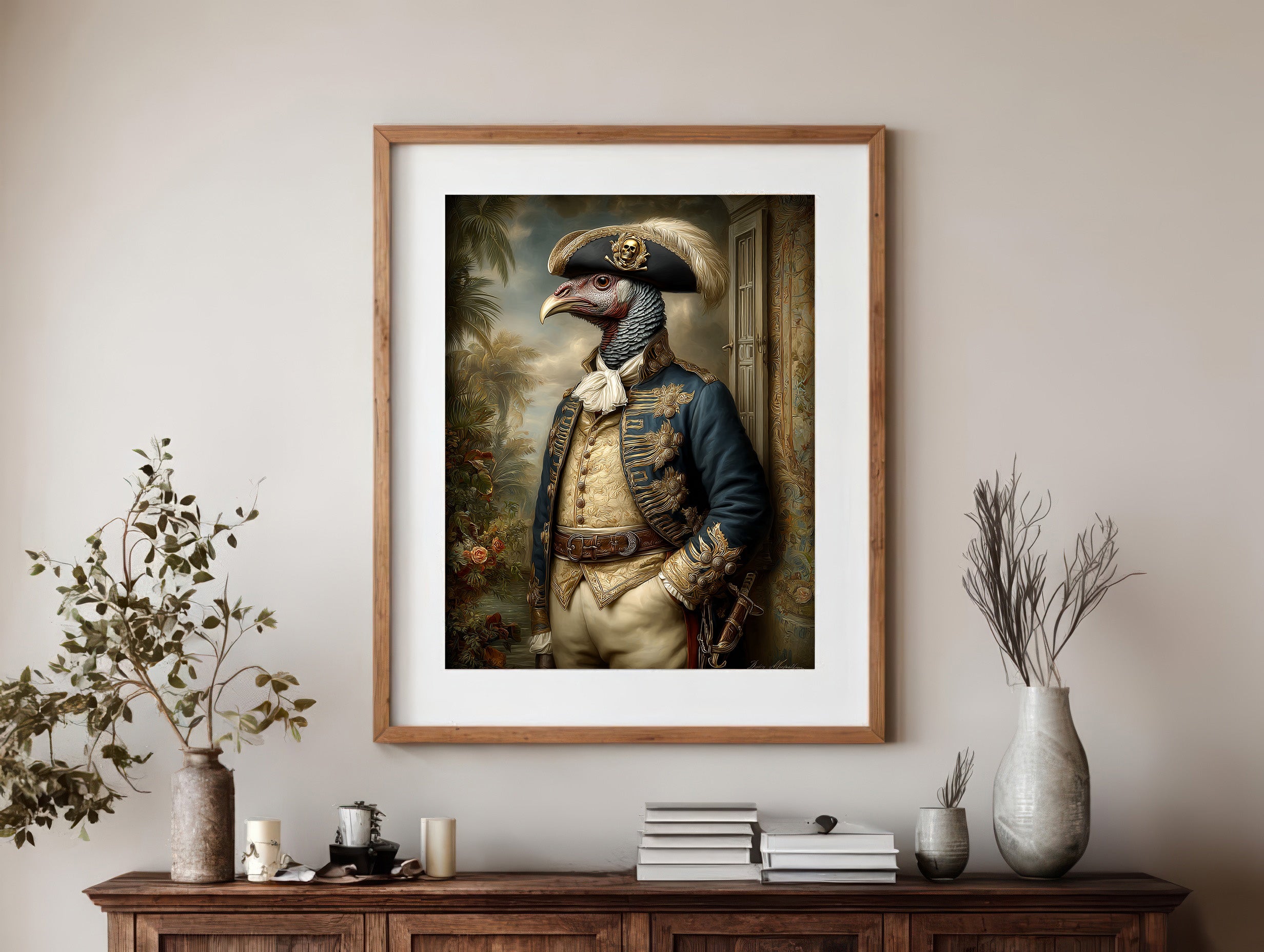 Pirate Turkey Digital Download Wall Art