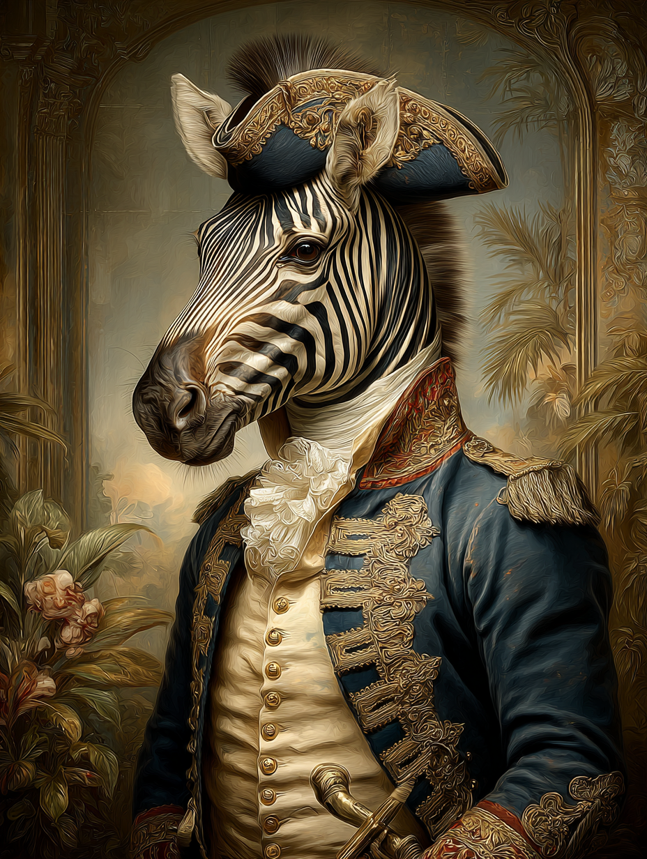 Pirate Zebra Digital Download Wall Art