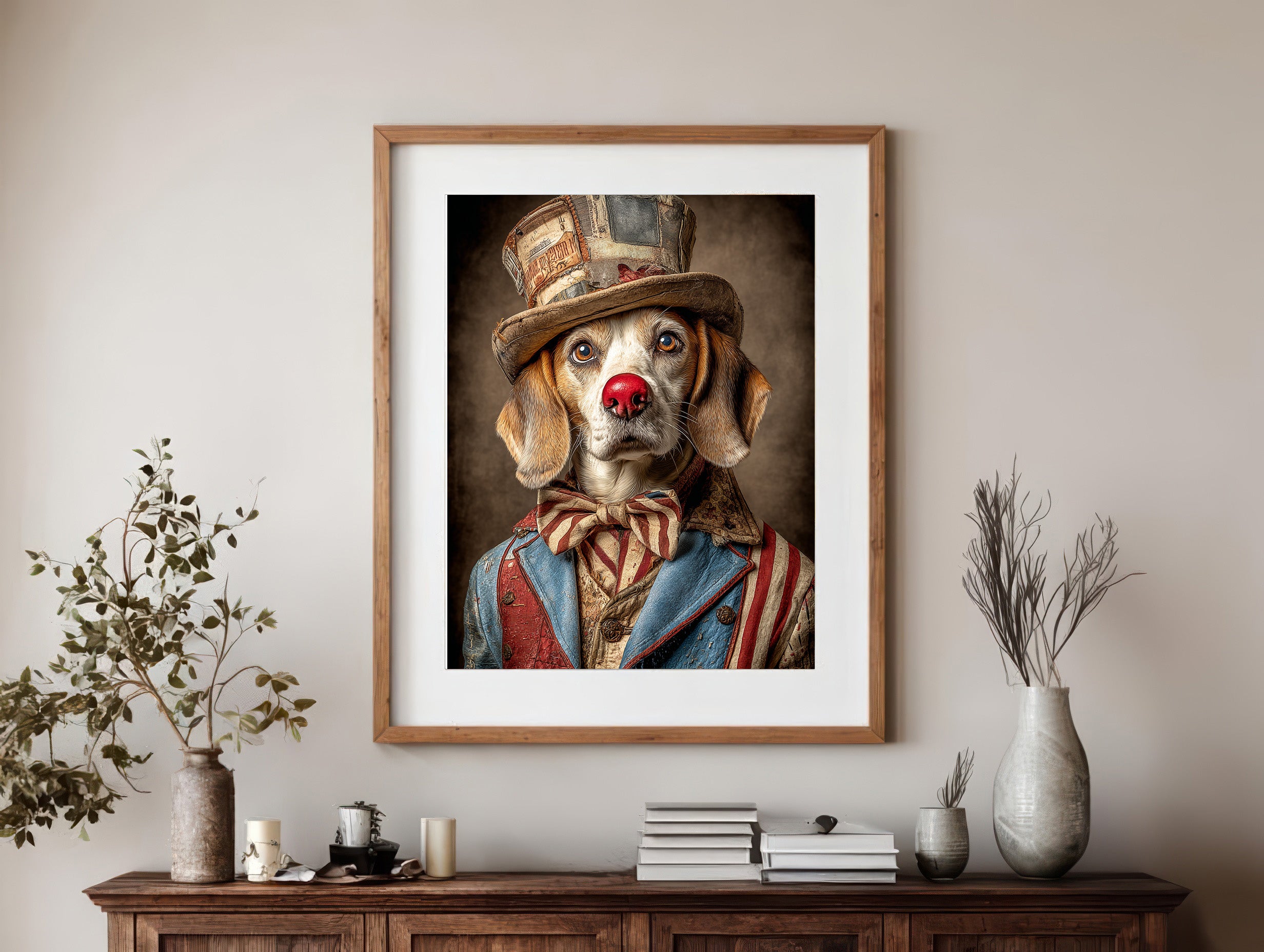 Rodeo Clown Beagle Digital Download Wall Art