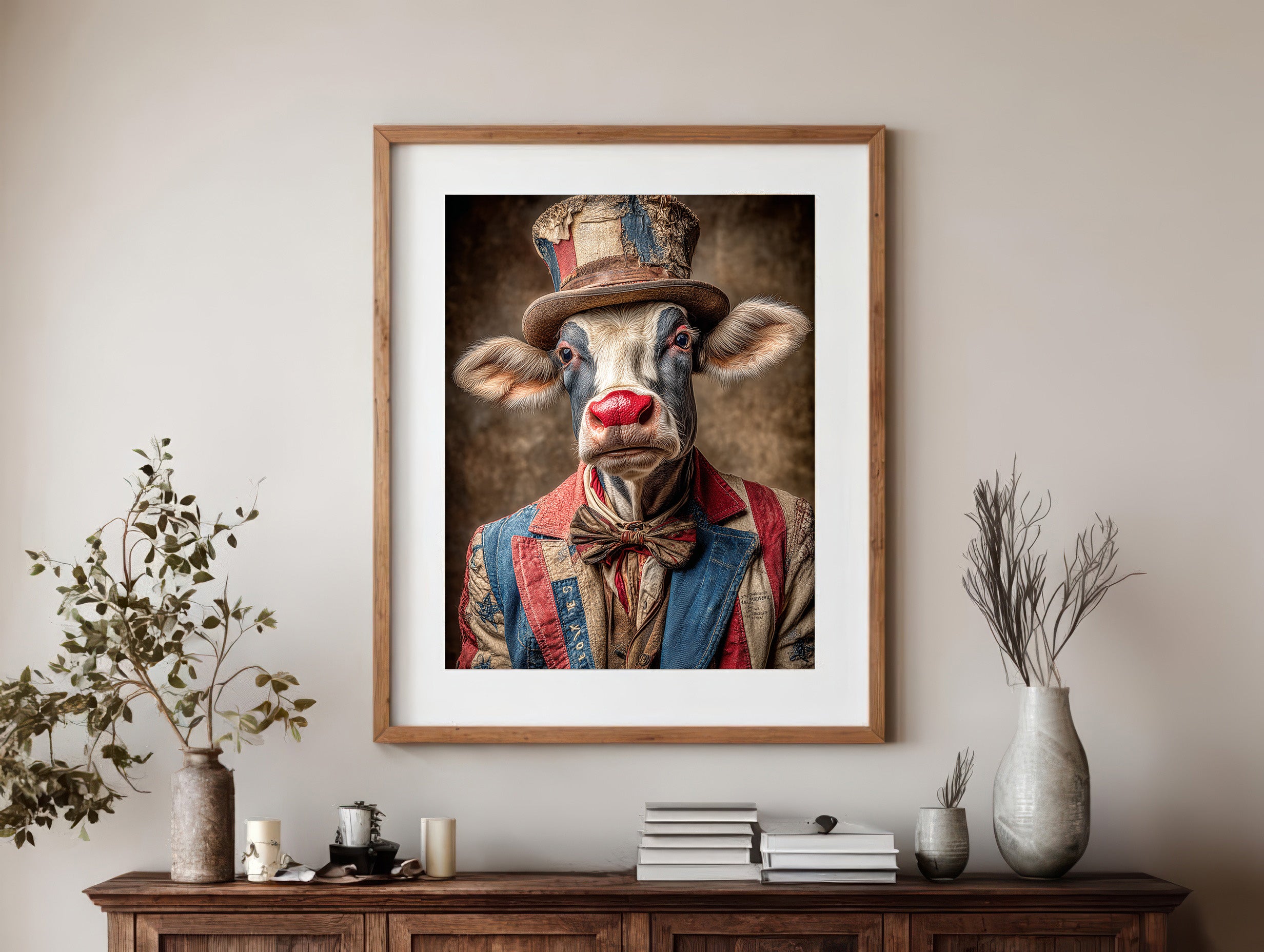 Rodeo Clown Cow Digital Download Wall Art