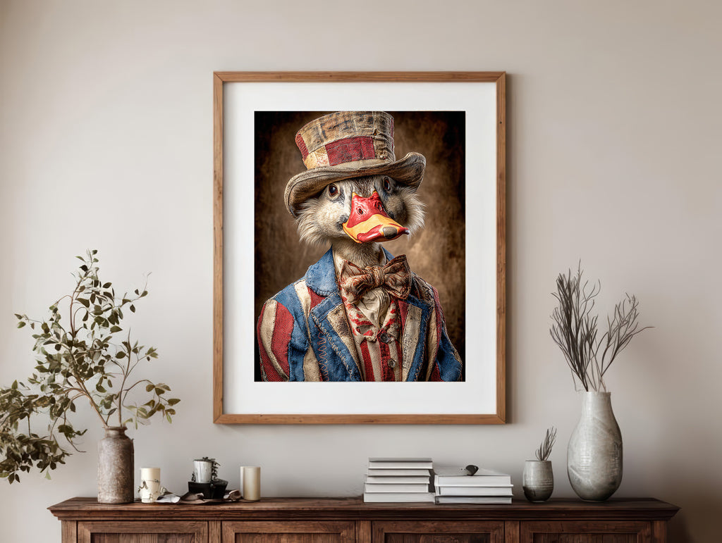 Rodeo Clown Duck Digital Download Wall Art