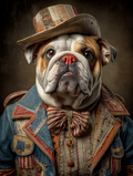 Rodeo Clown English Bulldog Digital Download Wall Art