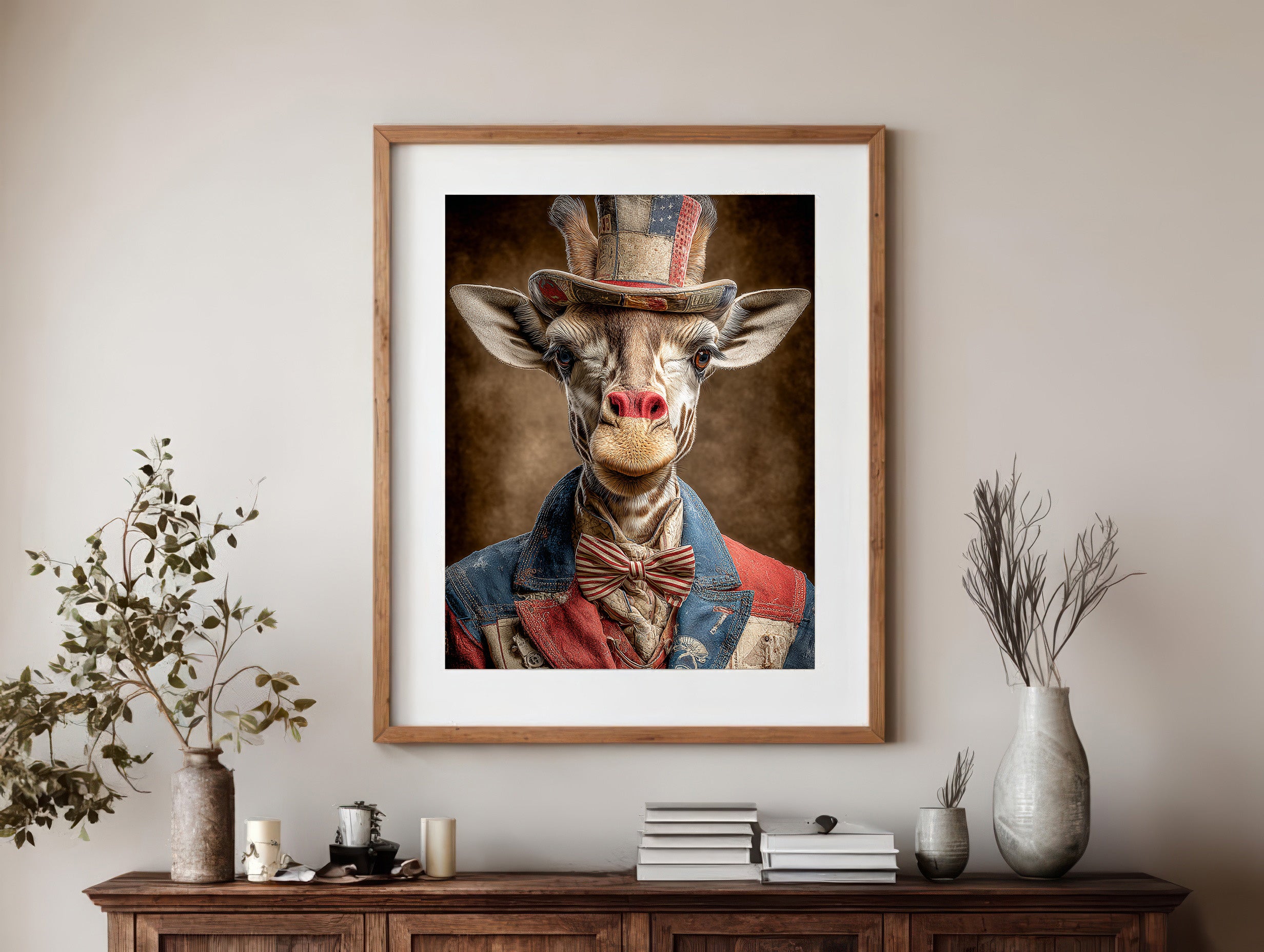 Rodeo Clown Giraffe Digital Download Wall Art