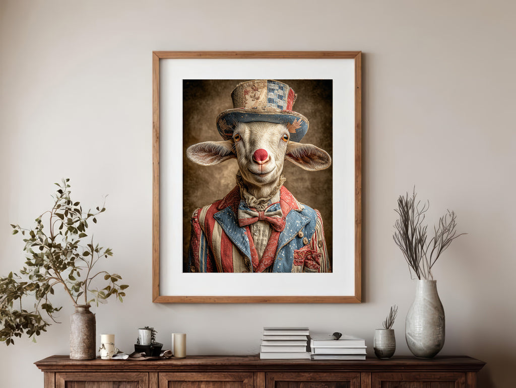 Rodeo Clown Goat Digital Download Wall Art