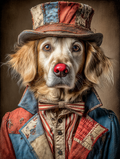 Rodeo Clown Golden Retriever Digital Download Wall Art