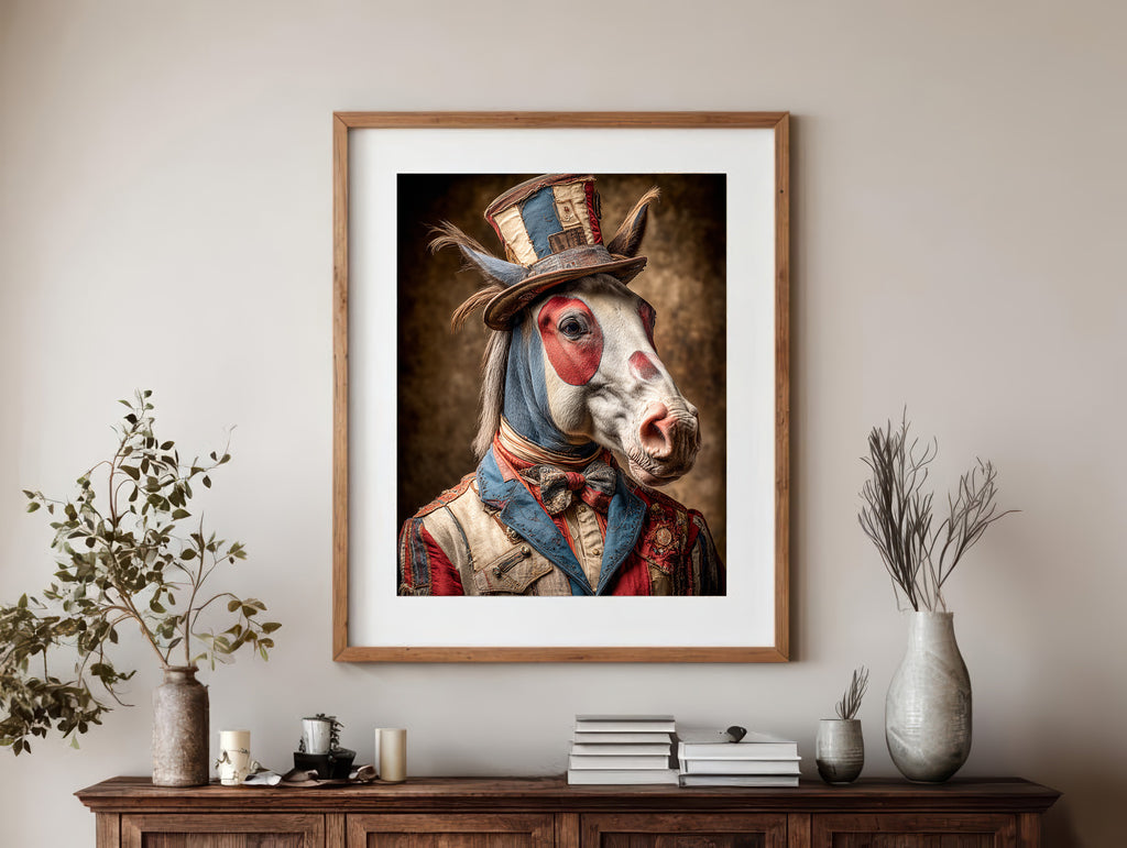 Rodeo Clown Horse Digital Download Wall Art