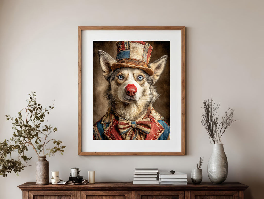 Rodeo Clown Husky Digital Download Wall Art