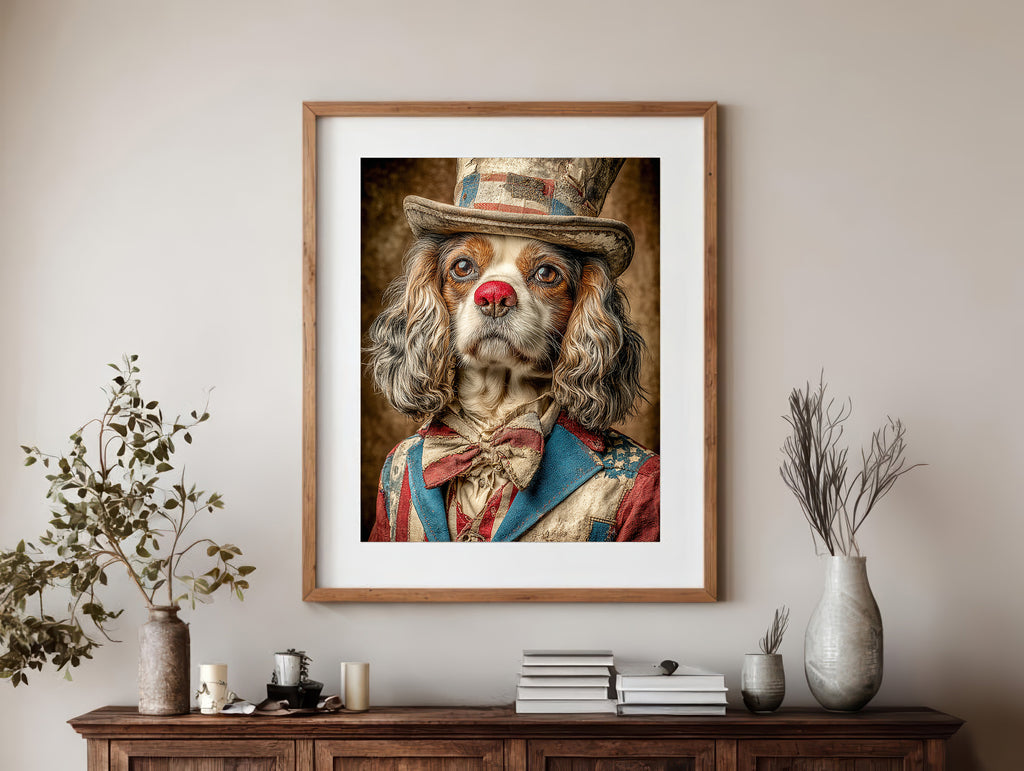 Rodeo Clown King Charles Digital Download Wall Art