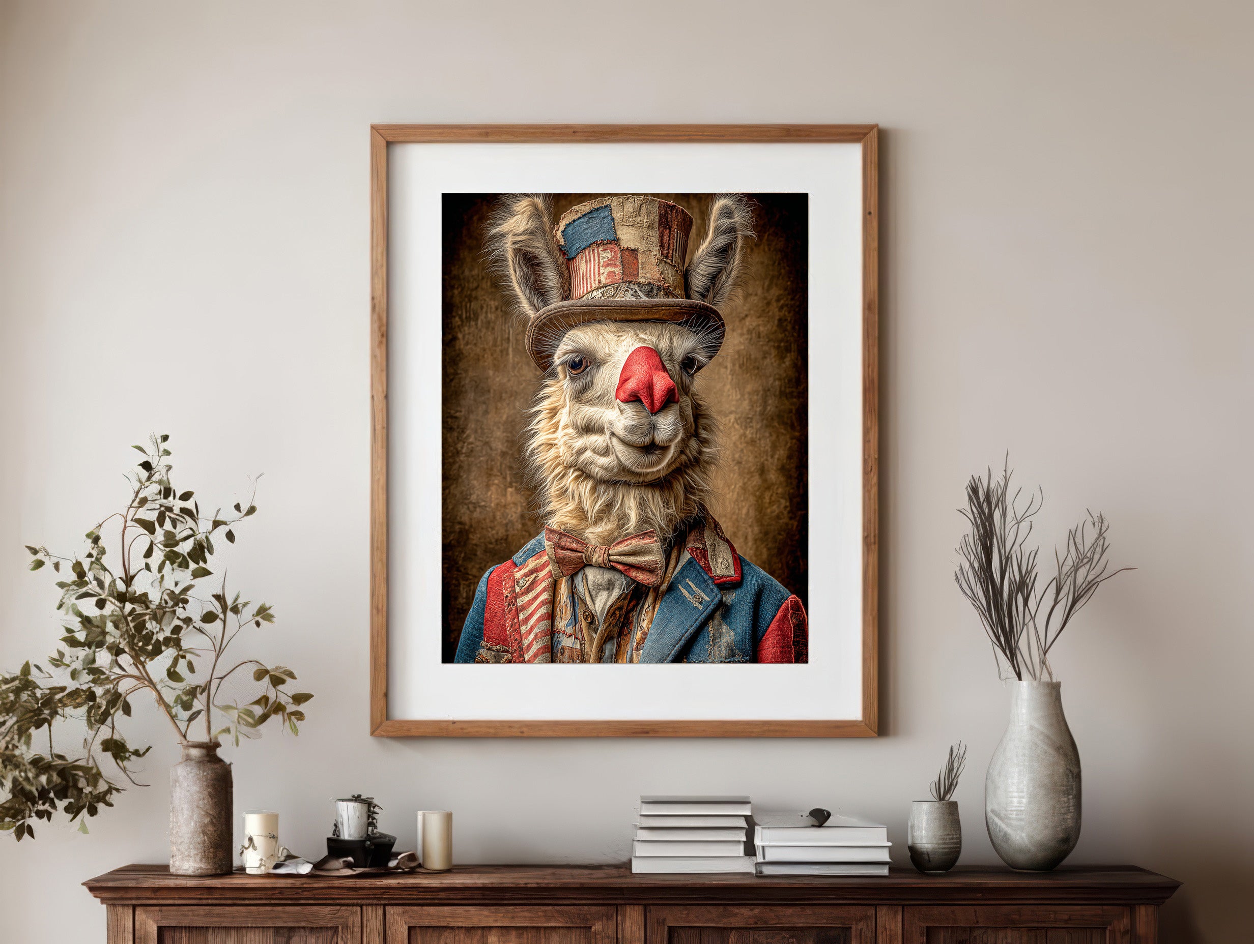 Rodeo Clown Llama Digital Download Wall Art