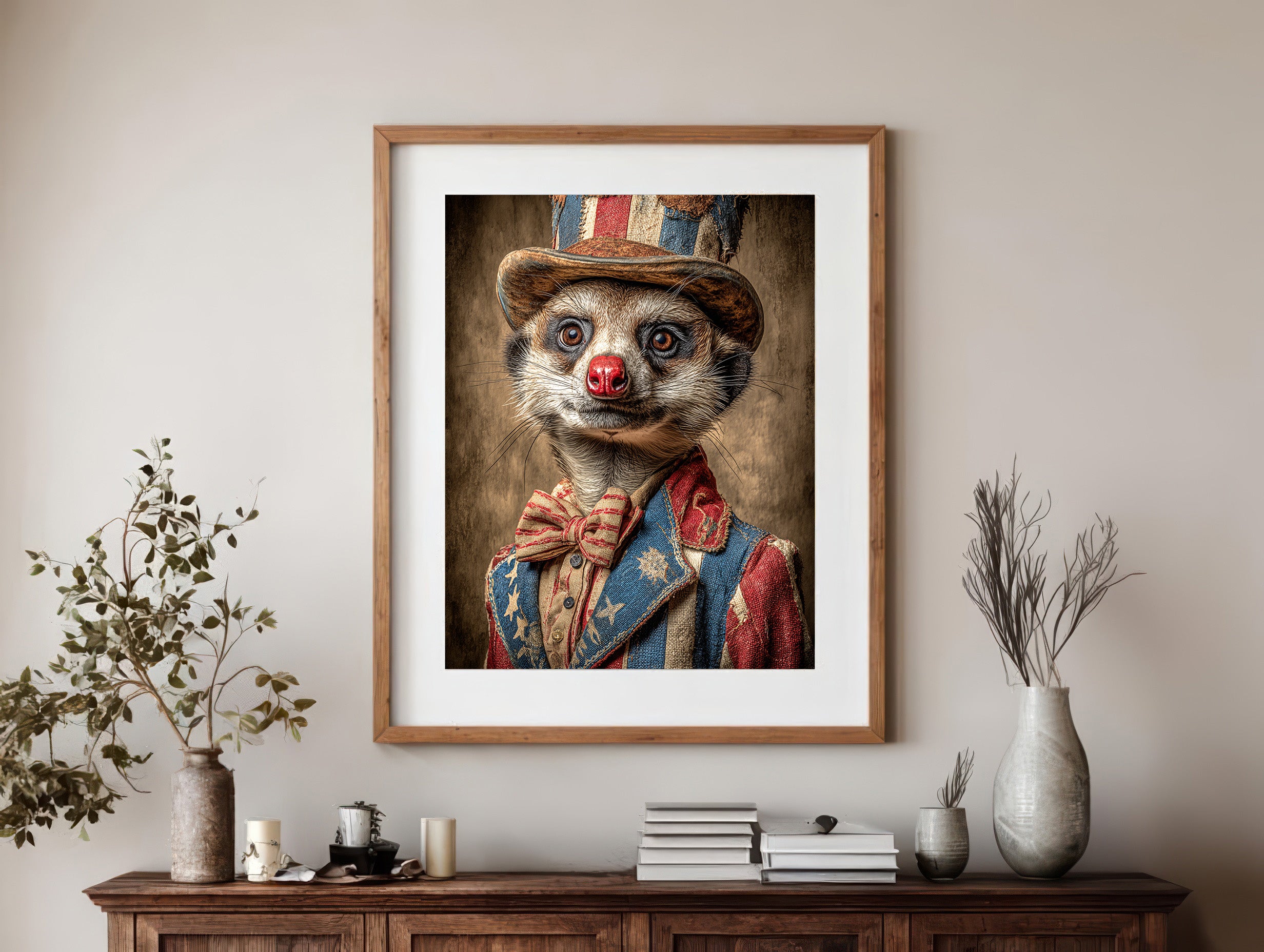Rodeo Clown Meerkat Digital Download Wall Art