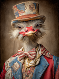 Rodeo Clown Ostrich Digital Download Wall Art