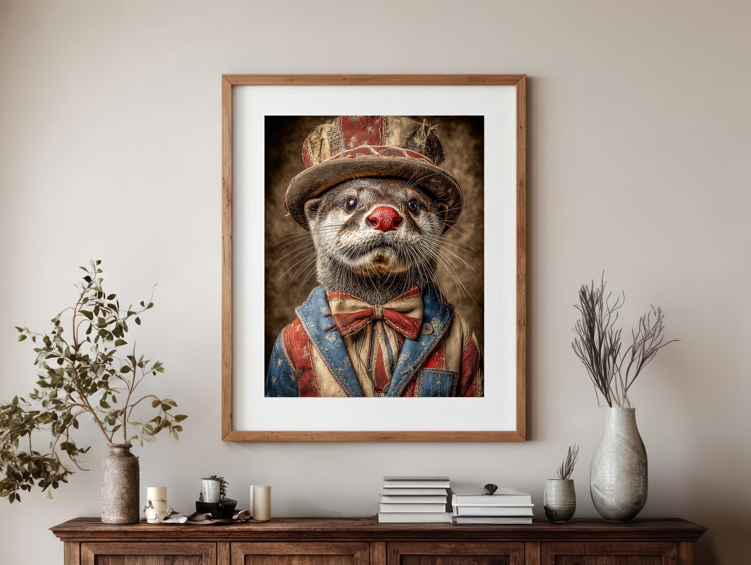 Rodeo Clown Otter Digital Download Wall Art